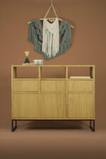 komoda SKOMO_3, Fornir dębowy, Tip-on - obrazek 2